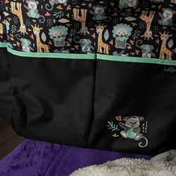Baby Boom Monkey Print Tote Diaper Bag, Zip Top, Unisex, Infant, Toddler