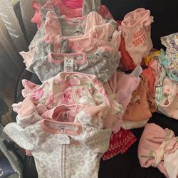 Lot Of Newborn Girl Clothes Barely Used