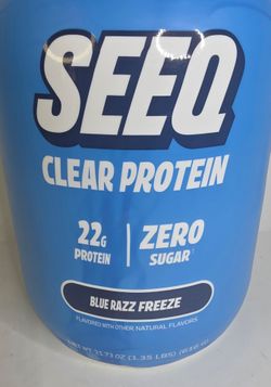 Seeq Clear Protein Zero Sugar Blue Razz Freeze