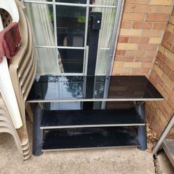 56.62 In. Elie Modern Concept Flat Panel Bentwood Glass TV Stand

