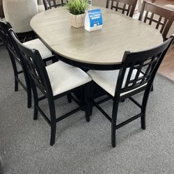 dinning set 6 chairs oval o redondo
