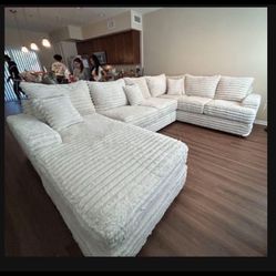 Brand New Super Plush Comfy Corduroy Sectional Set 