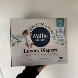 Millie Moon Luxury Disposable Diapers- Newborn 96ct