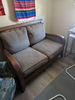 Suede couch