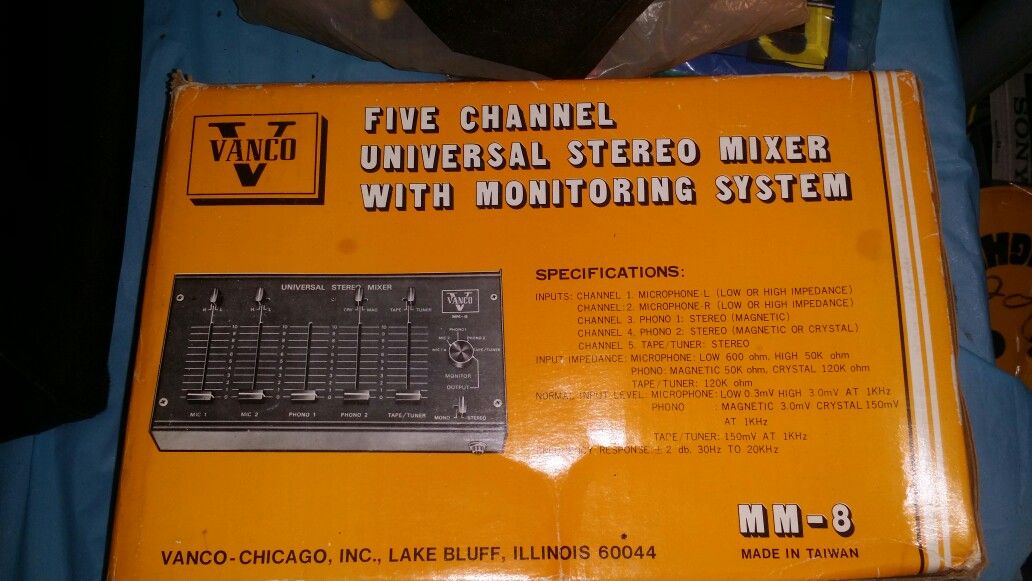 Antique 5 Channel Universal stereo mixer