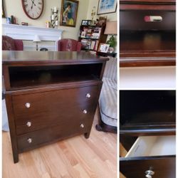 Dresser With Media Storage And TV Stand 