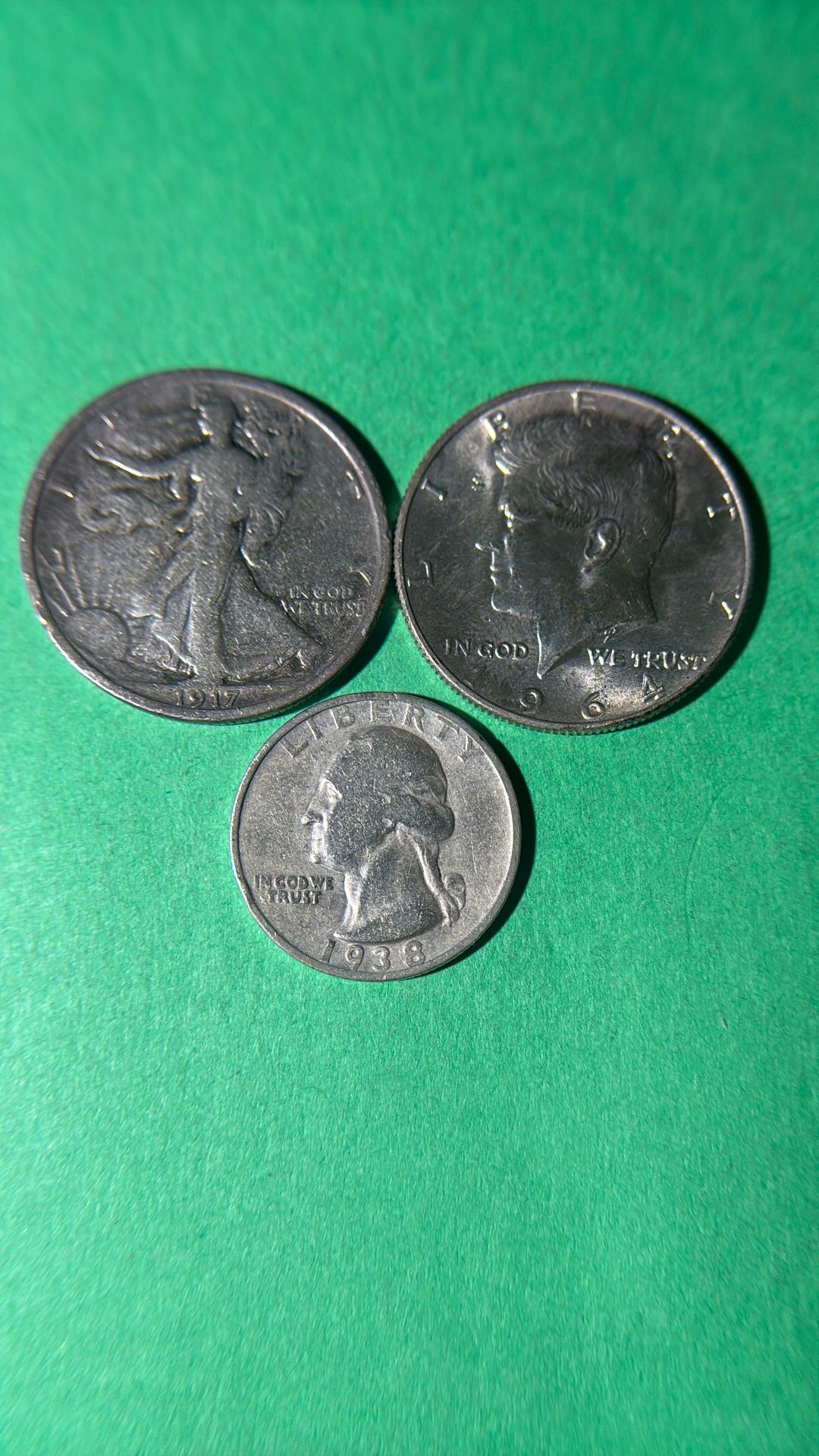 US Silver Coins. 3 pcs.