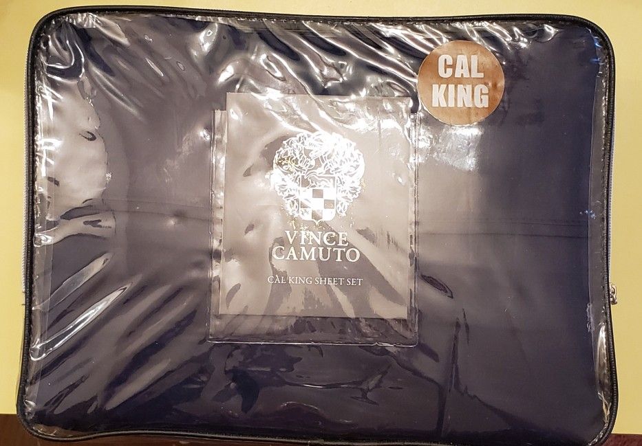 Vince Camuto California King Blue 4pc Sheet Set $65