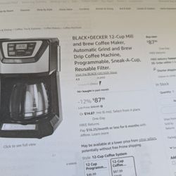 Coffee Maker, New In The Box 