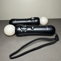 Lot of 2 Sony PlayStation 3 4 Move Motion Controllers - CECH-ZCM1U PS3 PS4 VR