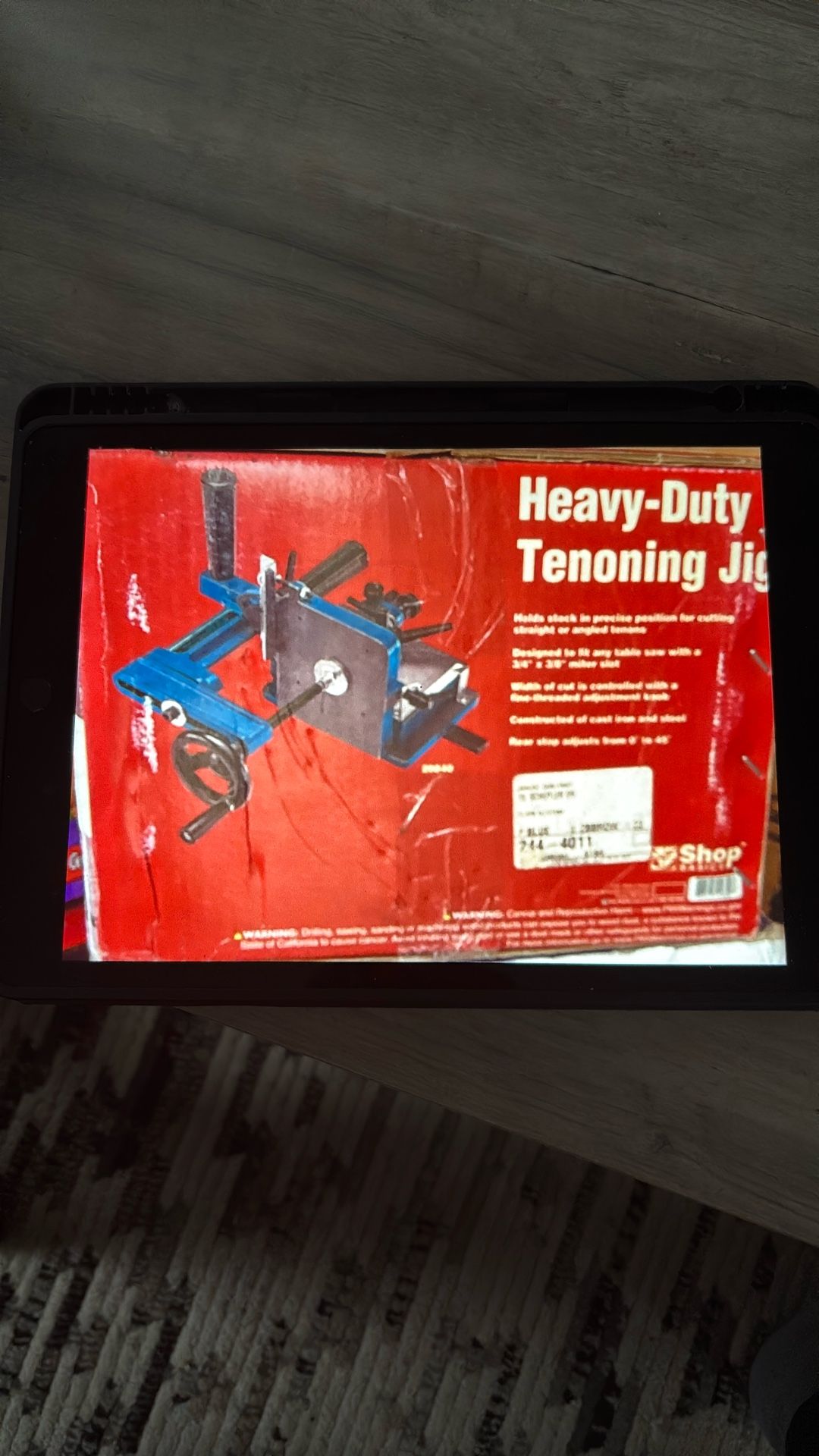 Heavy Duty Tenoning Jig