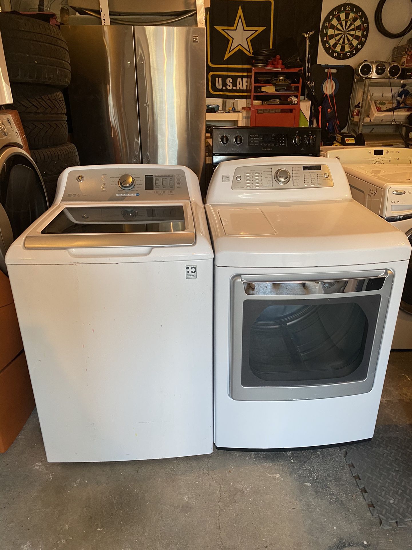 GE washer and Kenmore dryer set