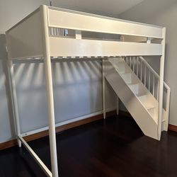 west elm x pbk Mid-Century Stair Loft, Full, White, 