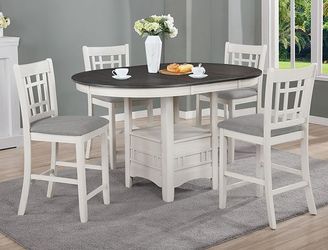 White counter height table