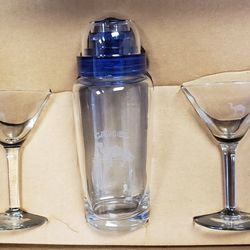 Camel Martini Shaker & 2 Glasses