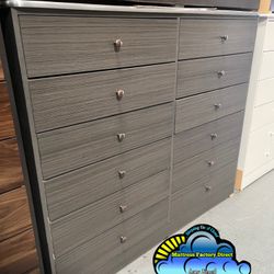 Grey 12 Drawer Compressed Dresser Chest Comoda Nueva