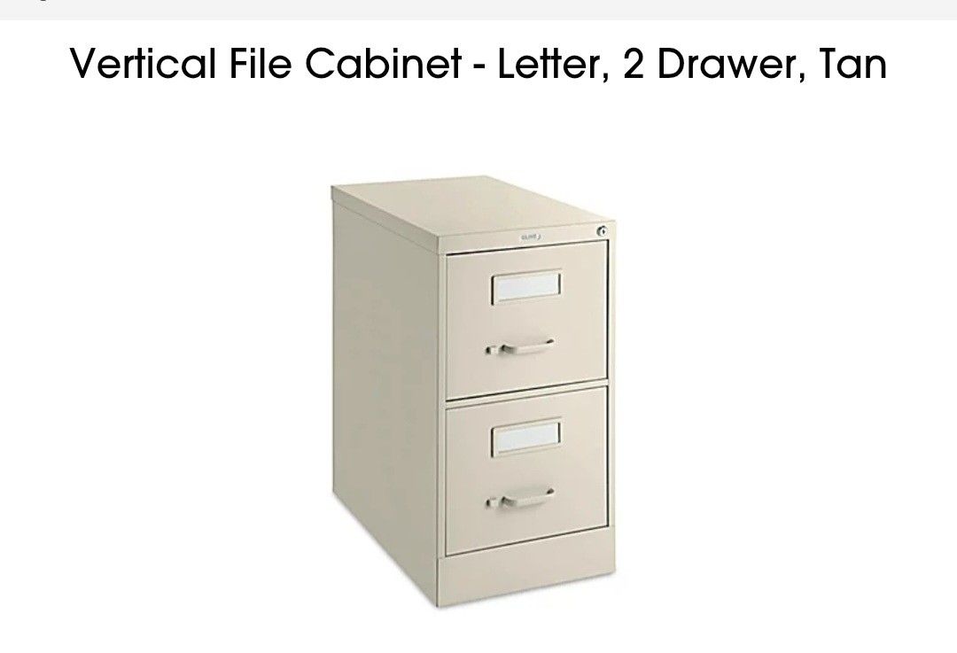 File Cabinet - Letter 2 Drawer - With 2 Key