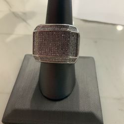 Diamond Ring 5 Carat Total Weight All Genuine 14kt White Gold 22 Grams 