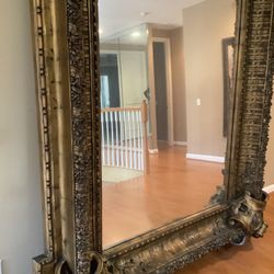 Oversized Bronze Color Antique Style Mirror  71 inches length  101 inches height  8 inches width Great Condition