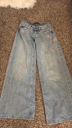 Aeropostale super low rise ultra wide leg 000s