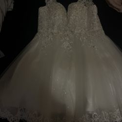 White Dress, Size Small, Only Wore Once, Corset Back