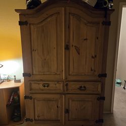 Rustic Wood Armoire