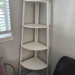 White 5 Tier Corner Shelf 