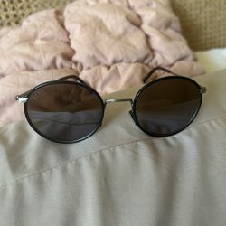 Sunglasses DIFF Brand Circle Black/brown Lens