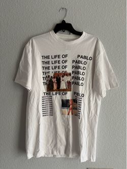 Yeezy The Life of Pablo White Graphic Print Cotton Tee Short Sleeve Crew L