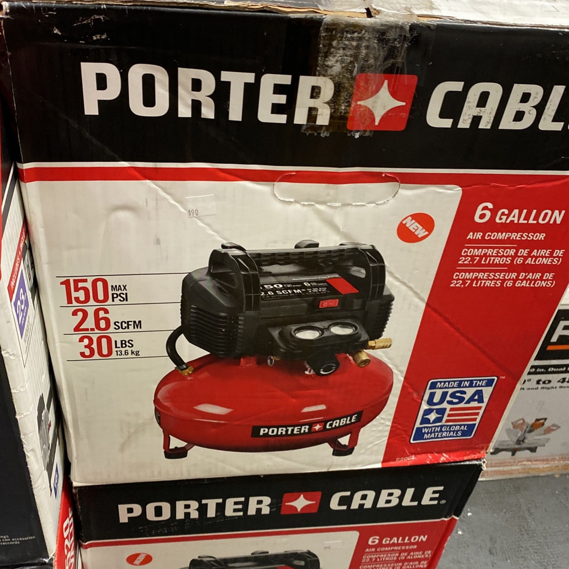 Porter Cable 6 Gallon Air Compressor Only Asking $90