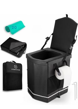 Everventure Portable Camping Toilet with Carry Bag