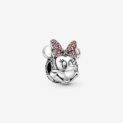 Pandora Disney Minnie Mouse Pink Pavé Bow Clip Charm