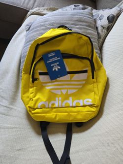 Yellow Adidas backpack