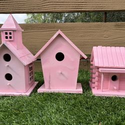 3 Wood Bird Houses 🏘️ All Of Them For Only 15 Dollars 