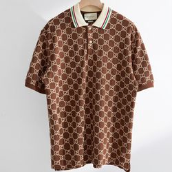 Gucci Men’s Brown Polo Shirt New 