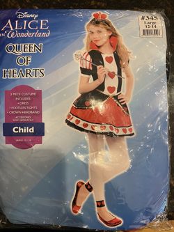 Queen Of Hearts Girls Costume L 12-14