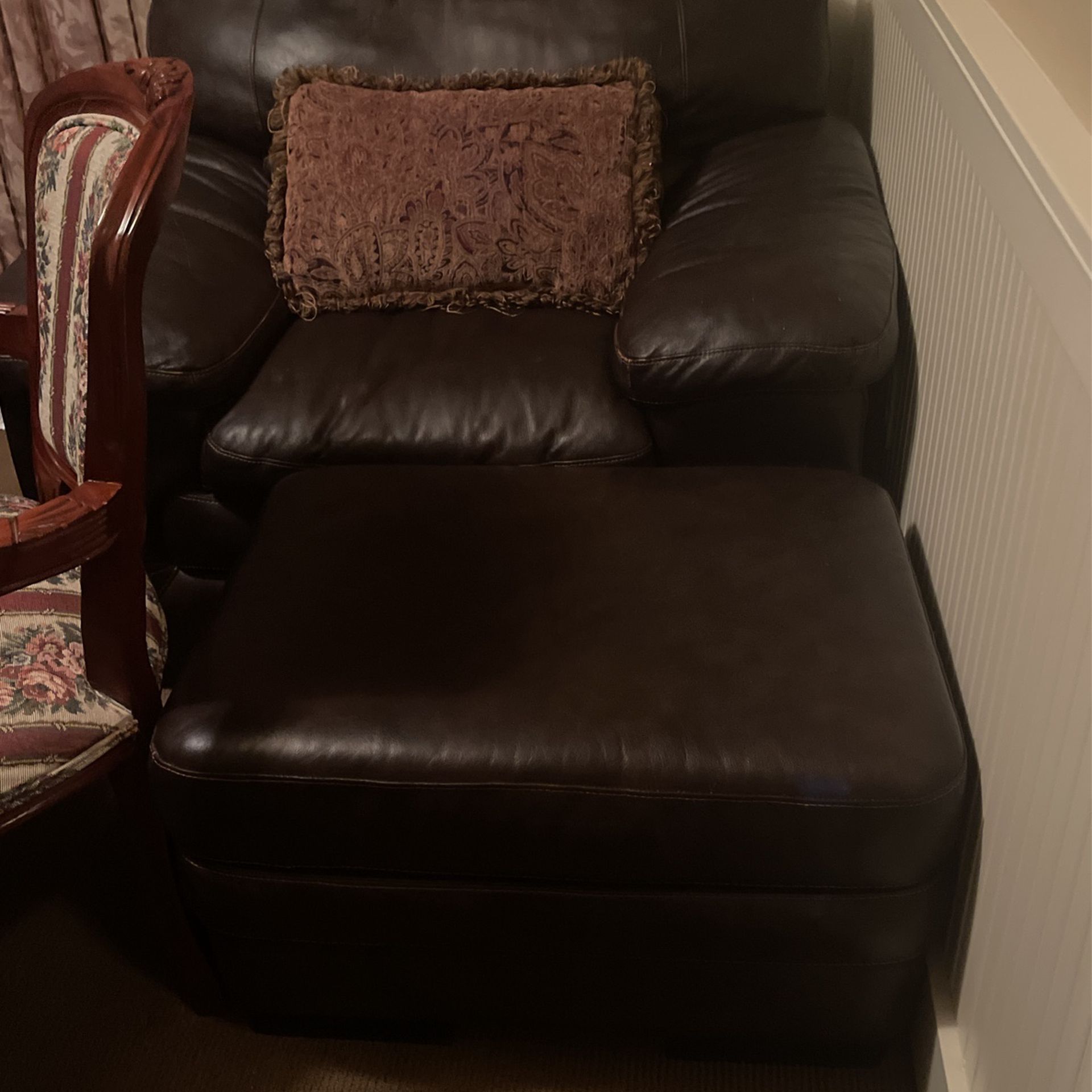 Nice And Comfortable Chair And Ottoman 