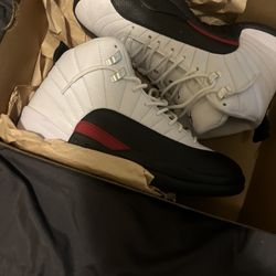 Jordan 12 Red And White Black