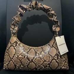 Glamorous Brown Snake Print Shoulder Bag