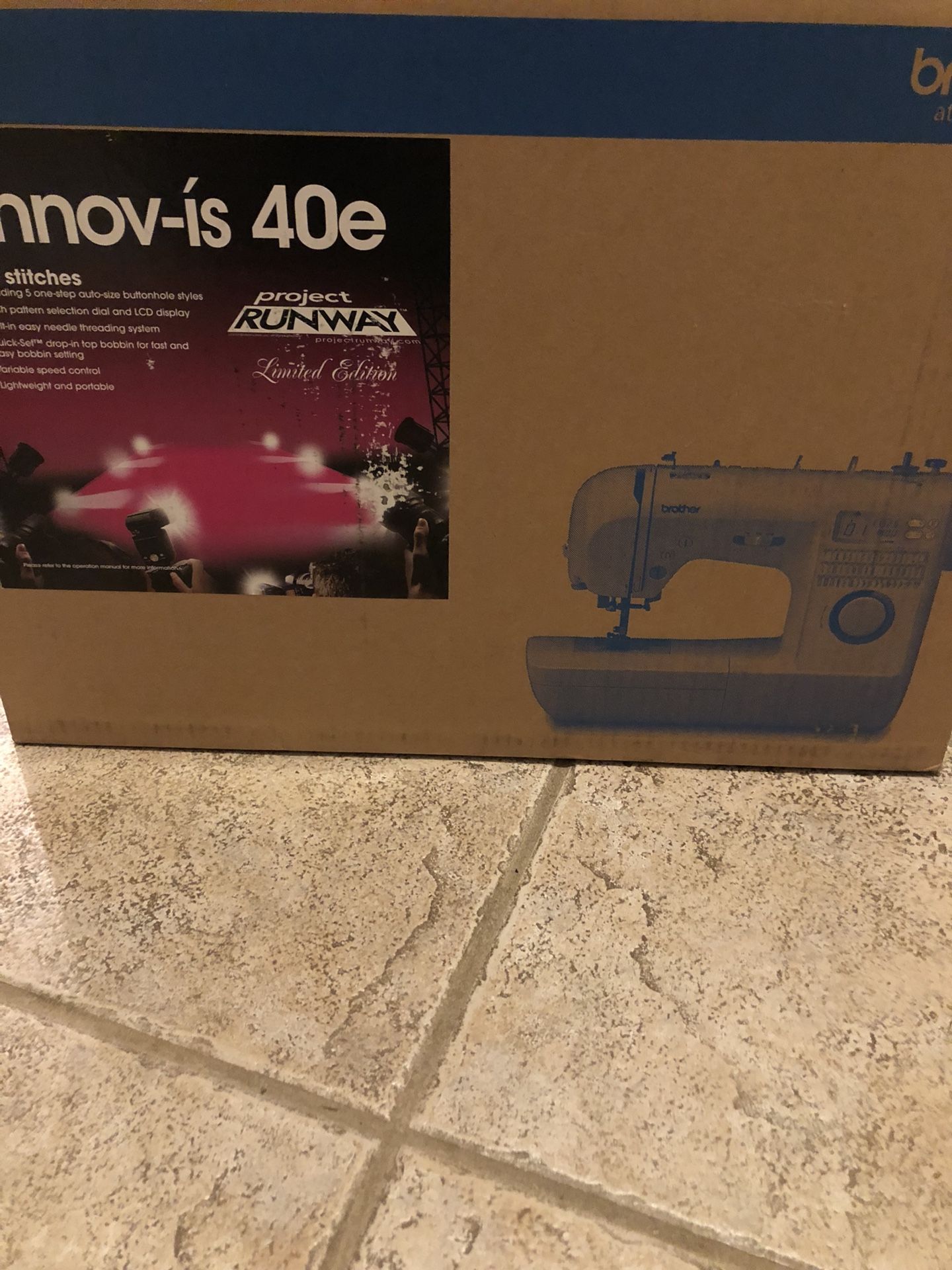 Sewing machine. “Brother innovis 40 e” brand new box never opened