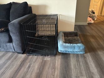 Dog Crate and Pet Bed Bundle $35
