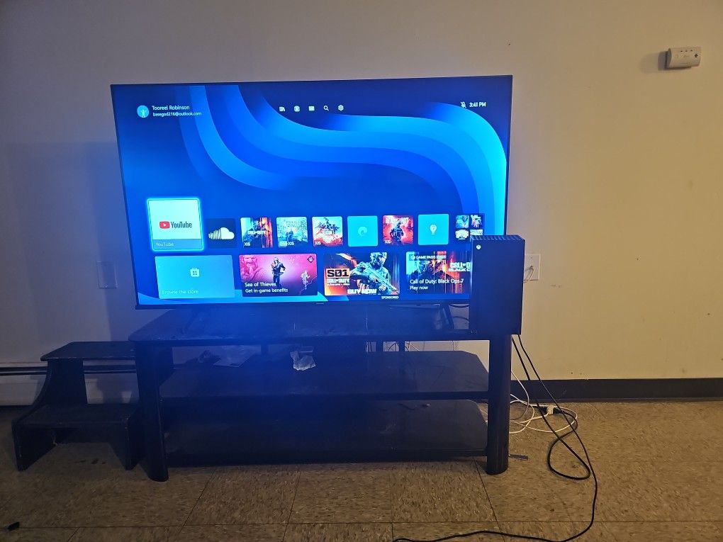 Xbox SERIES X and 60 inch TV bundle WITH STAND