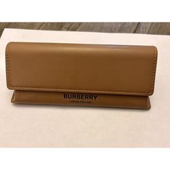 Burberry London England Leather Tan Sunglasses Magnetic Flap Cover Case