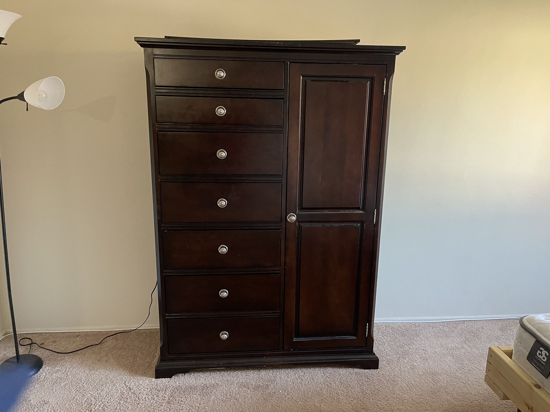 Armoire Great condition, drawer space, full mirror.