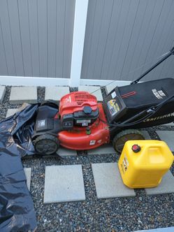 Gas Craftsman self propelled mower and 1/4 tank of gas