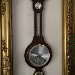 Mahogany Banjo Vintage Barometer By Devon Made In JAPAN 29”