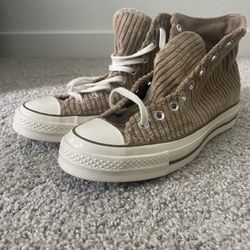 Converse Corduroy High Top,  W8.5 / M6.5, tan