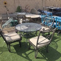 $300  ARIZONA IRON CHAIRS AND TABLE 