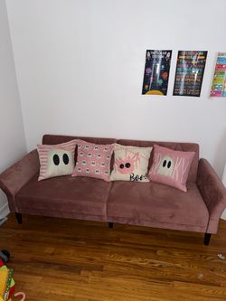 Convertible couch (pink)