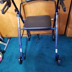Adult 4 Wheel Walker With Seat